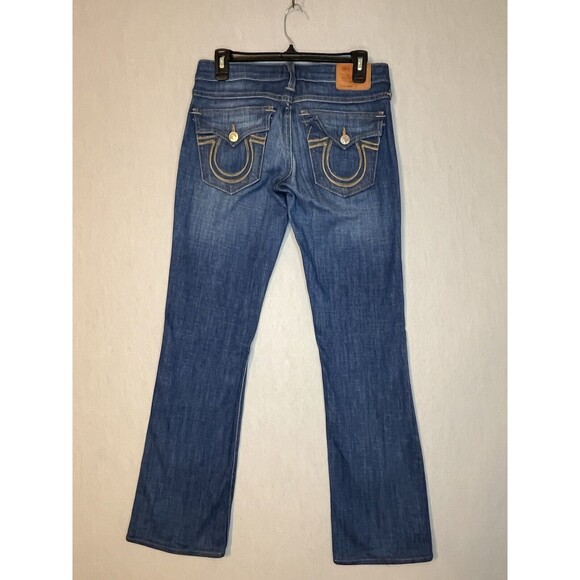 True Religion Becky Bootcut Jean Women Sz 27 Flap Poc Stretch Y21K - Picture 4 of 13